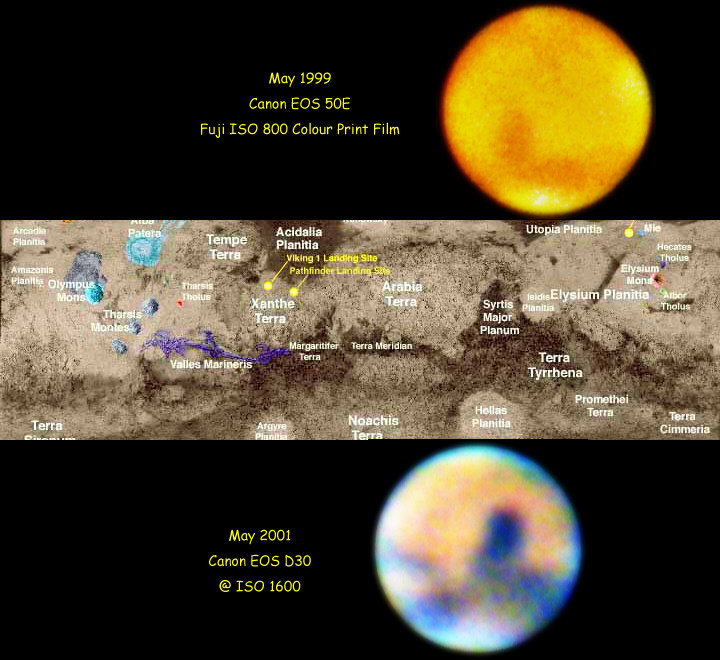 Mars in May 99 on film and May 01 on D30